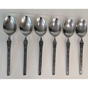 Lot 6 Towle TWS131 7.5 Inch Spoons Flatware Silverware MCM Supreme Cutlery Japan